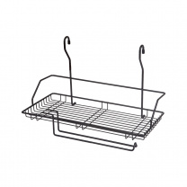 Корзина на трубу d16 одинарная+бумага CWJ220 черный AKS фотография