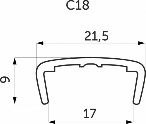 Профиль кромочный ПВХ C-18 сатин (C26) структурный POLKEMIC (2,6м)_2