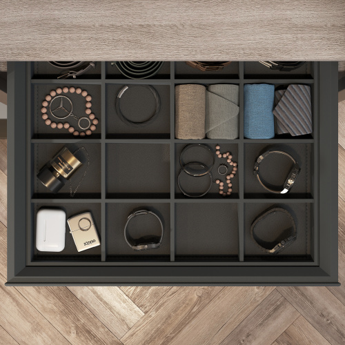 Выдвижная полка-органайзер 600 BRUNO для аксессуаров, графит PRIME by AKS_4