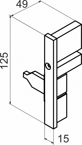 Держатель передней стенки внутреннего ящика H=90 Slimbox AKS белый_2