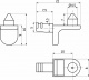 Полкодержатель для корпусных полок мет. SEKURA 6 никель (1 уп. = 50 шт.) AKS_preview_1