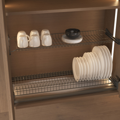 Сушка для посуды 800 HUGO с профилем, графит AKS_6