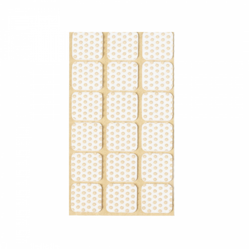 Подкладка самоприлипающая фетровая прорезиненная 25 х 25мм (1упак.=18шт), белая, Folmag_1