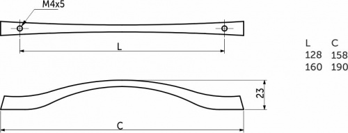 Ручка меб. скоба мет. AK074 160, серебро_2