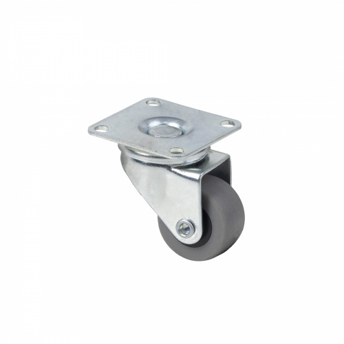 Колесо меб. c рез.ободом d30 h46 с площадкой, серый AKS_1