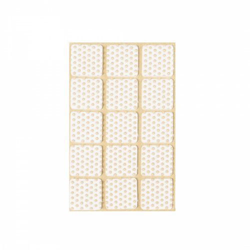 Подкладка самоприлипающая фетровая прорезиненная 30 х 30мм (1упак.=15шт), белая, Folmag_1