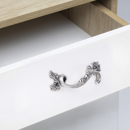 Ручка меб. скоба мет. NATURA 96 античное серебро левая AKS_5