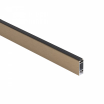 Штанга гардеробная прямоуг. FAME LUMI L-3000 с демпфером, латунь браш AKS фотография