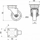 Колесо меб. TECH d50 h70 с площадкой, серый AKS тип2_preview_1