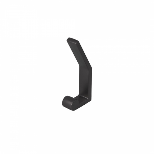 Крючок меб. двухрожковый мет. PEROLA черный матовый AKS_1