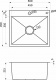 Мойка н/сталь, прямоугольная одночашевая, 500*450мм, сатин, врезн на/вровень столешнице, AKS (3,2мм)_preview_1