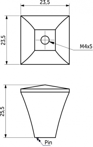 Ручка меб. кнопка мет. MARGARITA брашированное золото, AKS_2