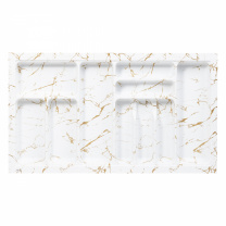 Лоток для столовых приборов 900 MARBLE 830*485, бело-золотой мрамор AKS фотография