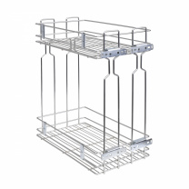 Выдвижная корзина-карго 300 крепл.боковое/универс. б/н, эф.хрома WIEXPOL