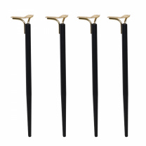 Опора меб. DIANA h725, черный матовый/золото (1 упак. = 4 шт.) AKS Опора меб. DIANA h725, черный матовый/золото (1 упак. = 4 шт.) AKS