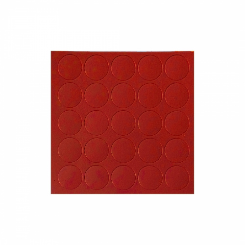 Заглушка самоприлипающая к конфирматам красный китайский (14110) FOLMAG (лист-25шт.)_1