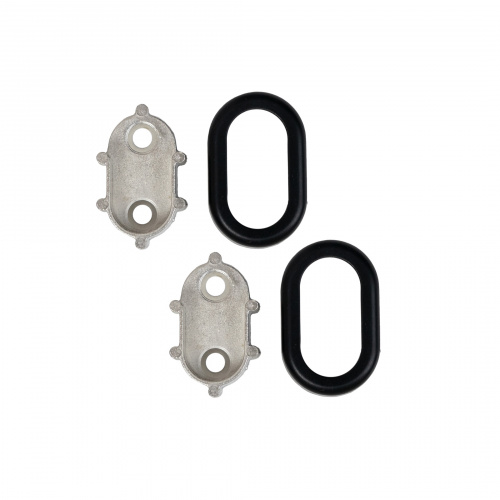 Держатель (розетка) трубы овальной 30*15, черный матовый AKS_3