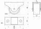 Ролик меб. c рез.ободом d30 h38 прямоходящий, серый AKS_preview_1