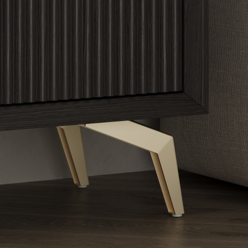 Опора меб. мет. BONDA h150 черный матовый AKS_6