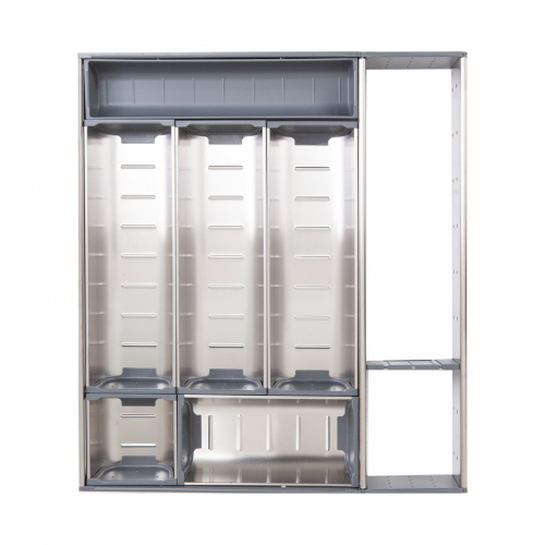 Вкладыш 40/450 шуфлядный металлический Organizer нержавеющая сталь (423*380*65) AKS_1