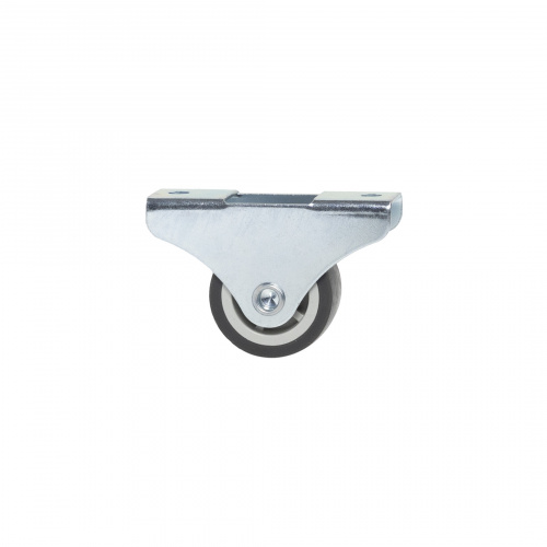 Ролик меб. c рез.ободом d30 h38 прямоходящий, черный AKS_3