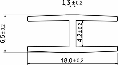 Профиль ПВХ Н-4 беж соединительный (66) El-mech-plast (1шт=2м.п)_2