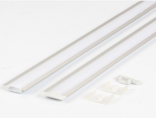 Профиль алюминиевый врезной 2207 с экраном, цвет алюминий, 3м, GS_1