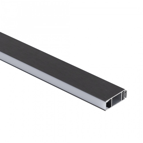 Штанга гардеробная прямоуг. FAME LUMI L-1000 с демпфером, графит браш AKS_3