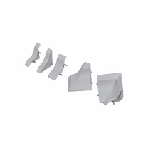 Комплект ПВХ аксессуаров к плинтусу узкому S светло-серый AKS фотография