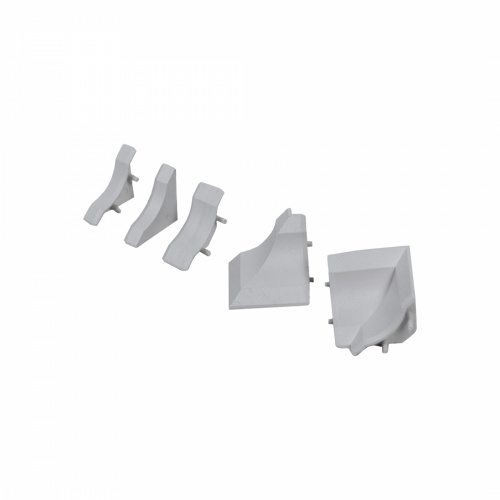 Комплект ПВХ аксессуаров к плинтусу узкому S светло-серый AKS_1