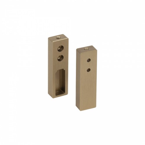 Держатель штанги гардеробной прямоуг. FAME/1 концевой, латунь браш AKS_1