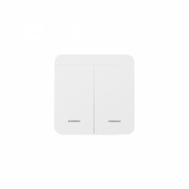 Выключатель беспроводной, с реле, 2 клавиши, белый, AKS фотография
