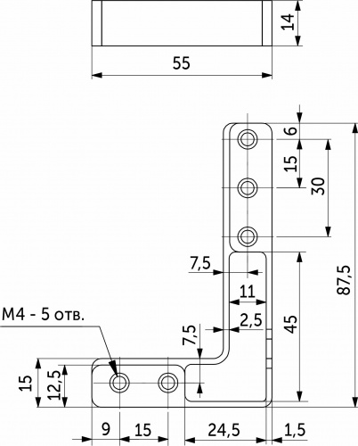 Угловой соединитель алюм.рамки д/скрытой петли SMART 20 kg_2