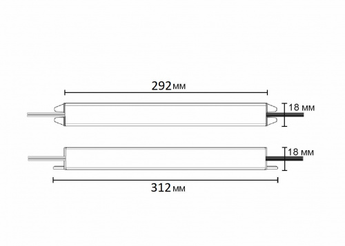 Блок питания Indoor 48W/12V, серия 2, тонкий, AKS_2