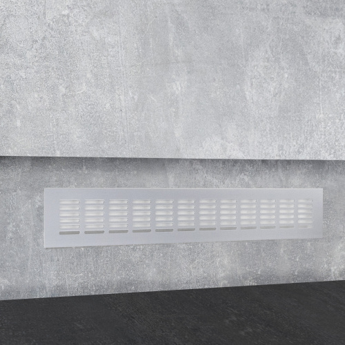 Решетка вентиляционная 480х60мм серебро алюминий AKS_3