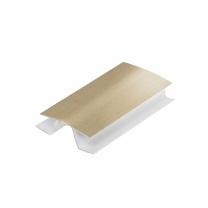 Угол гибкий к цоколю мебельному ПВХ h=100 золото брашированное РФ