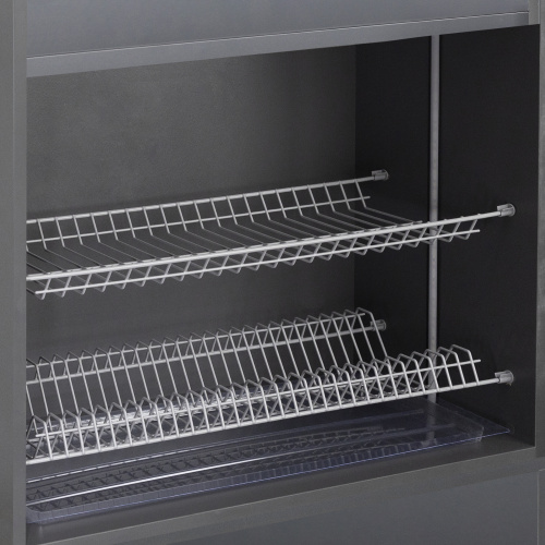 Сушка для посуды 800 MOUNT, серый AKS_3