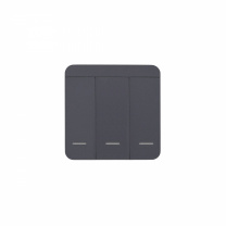 Выключатель беспроводной, с реле, 3 клавиши, графит, AKS фотография