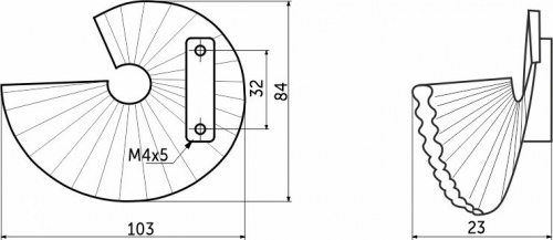 Ручка меб. кнопка мет. OCEAN 32, золотой песок, AKS_2