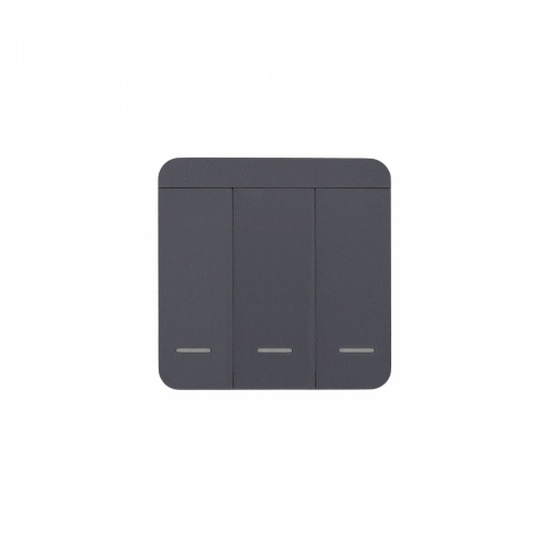 Выключатель беспроводной, с реле, 3 клавиши, графит, AKS_1