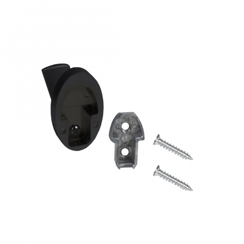 Крючок меб. однорожковый мет. QUEEN черный матовый AKS_6