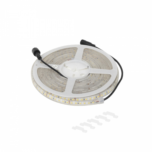 Лента светодиодная термостойкая, подводная - 9,6W/m, 24V, 11мм, 2835, 120 д/м, IP68, теплый белый (3000К), 5м, AKS_1