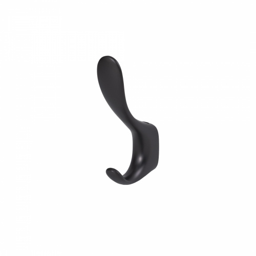 Крючок меб. двухрожковый мет. ROMA черный матовый AKS_1