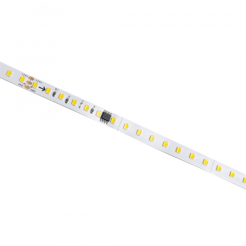 Лента светодиодная SPI ("Бегущий огонь") - 12W/m, 24V, 8мм, 2835, 126 д/м, IP20, теплый белый (3000K) - 10м, AKS_3