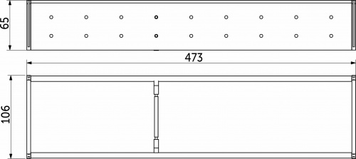 Комплект разделителей L500 универсальный металлический Organizer нержавеющая сталь (473*106*65) AKS_2