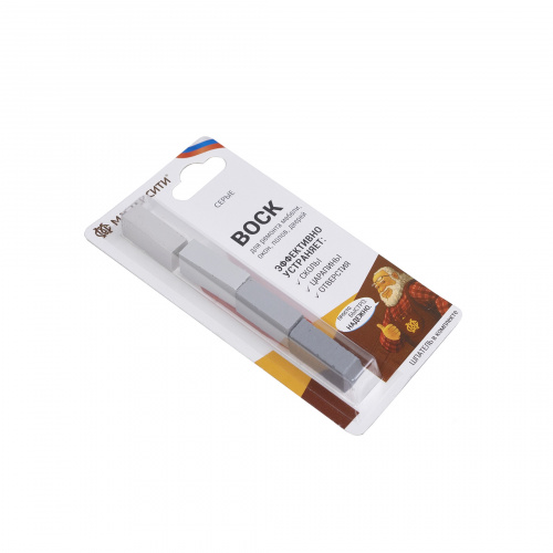 Воск мебельный серый мягкий (набор 4 шт) Мастер Сити (со шпателем)_2