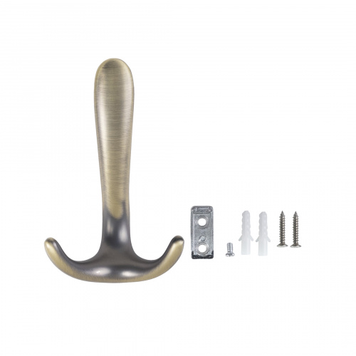 Крючок меб. трехрожковый мет. ROMA античная латунь матовая AKS_6