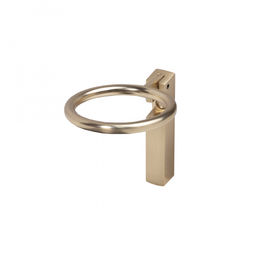 Ручка меб. кнопка мет. ROUND брашированное золото, AKS_3