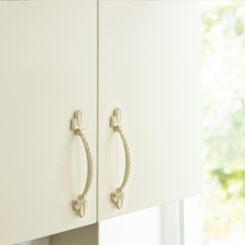 Ручка меб. скоба мет. MILK 128 серебро белый, AKS_6