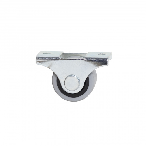 Ролик меб. с рез.ободом d25 h28 прямоходящий серый AKS_3